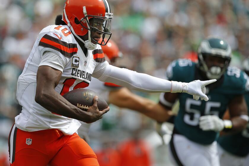 Cleveland's Robert Griffin III runs against Philadelphia on Sept. 11.