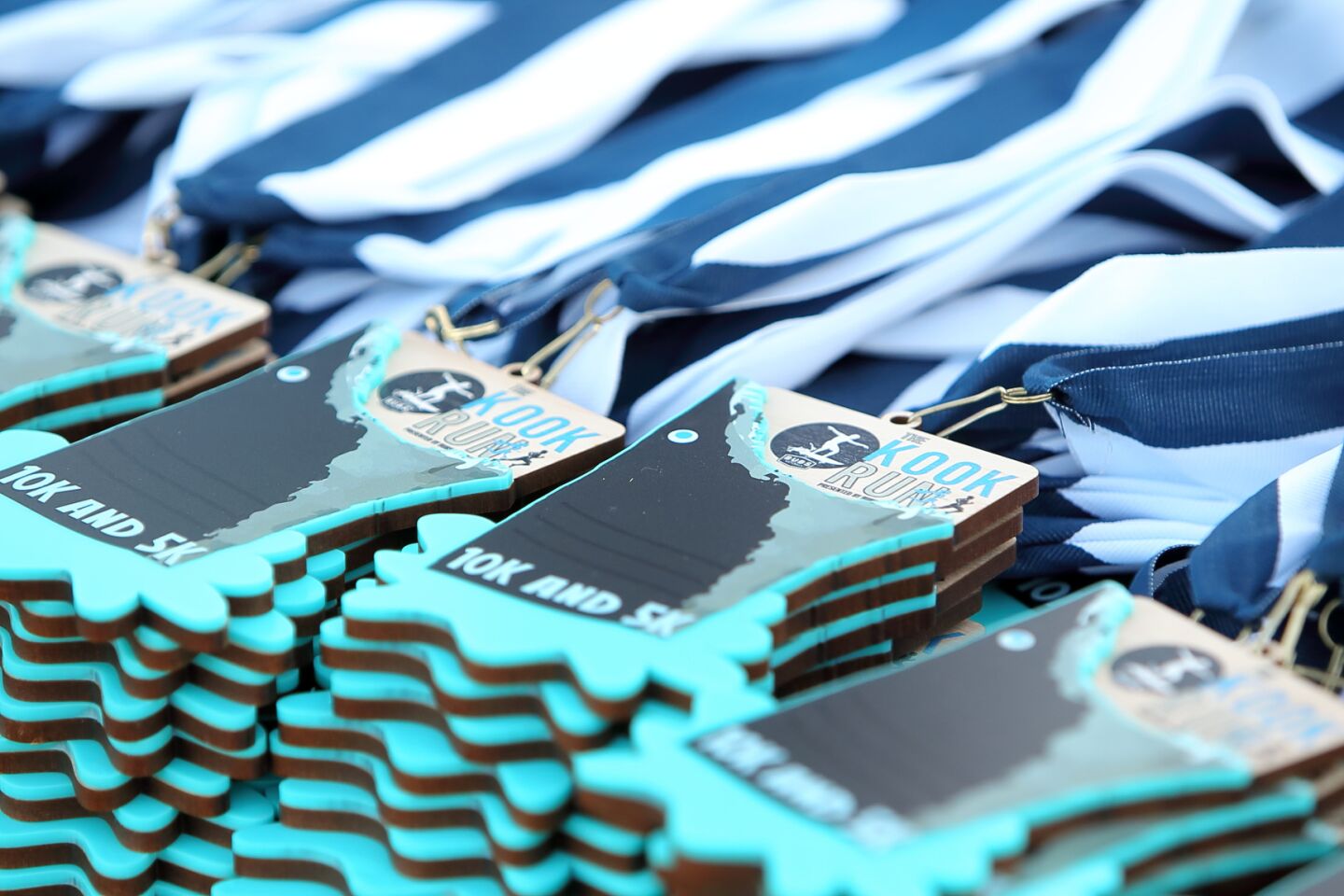 Medals for those who finish the Cardiff Kook Run