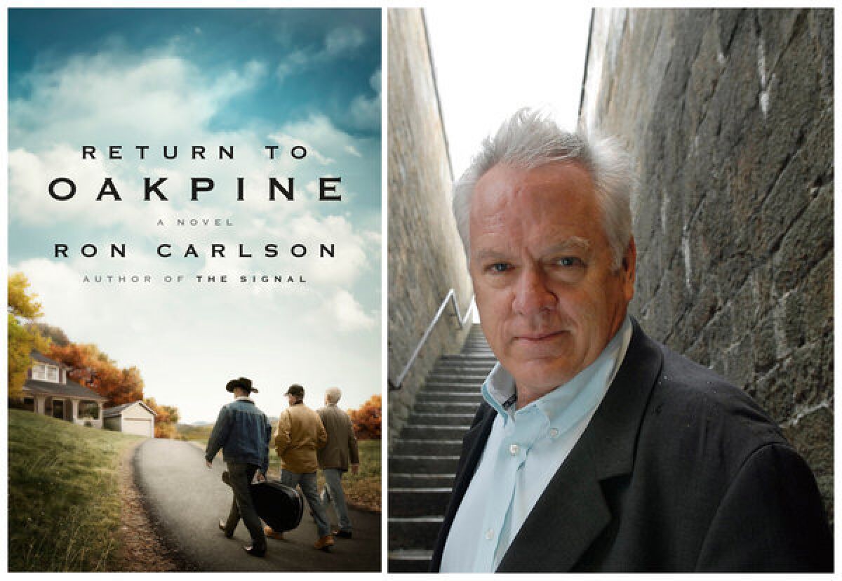The cover of "Return to Oakpine," and author Ron Carlson.