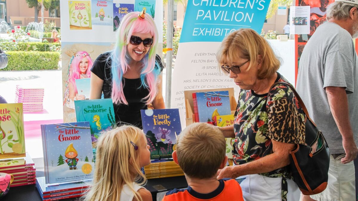 Author Sheri Fink talks to young readers at last year's The San Diego Union-Tribune Festival of Books.