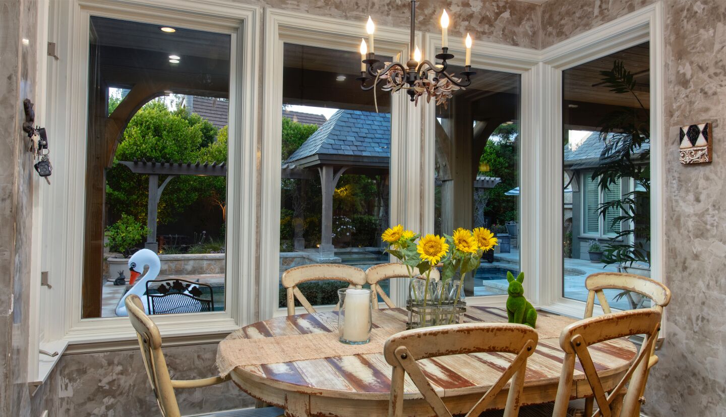 The dining room.