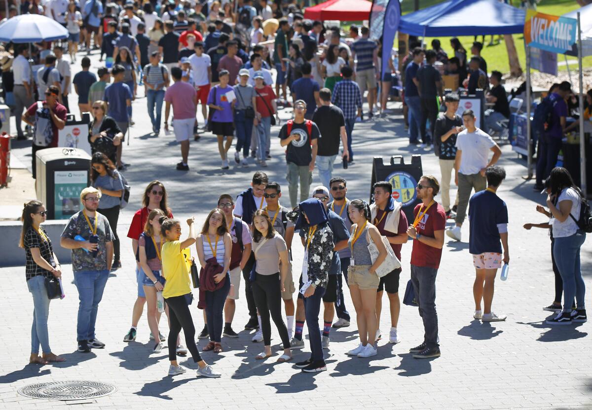 UC San Diego students get an orientation on Sept. 23, 2019.