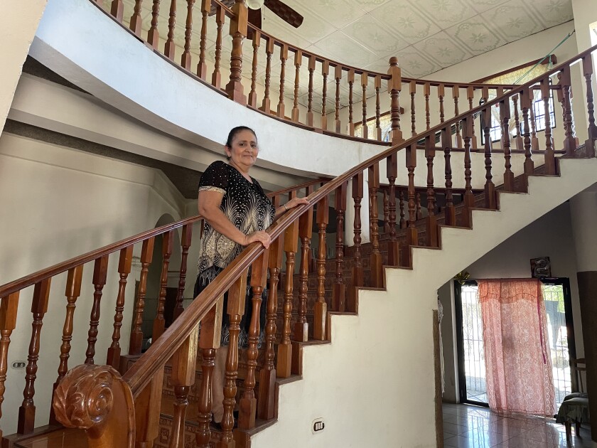 Maria Hilda Carballo lives in a house valued at just over $300,000, in the municipality of Victoria, El Salvador.