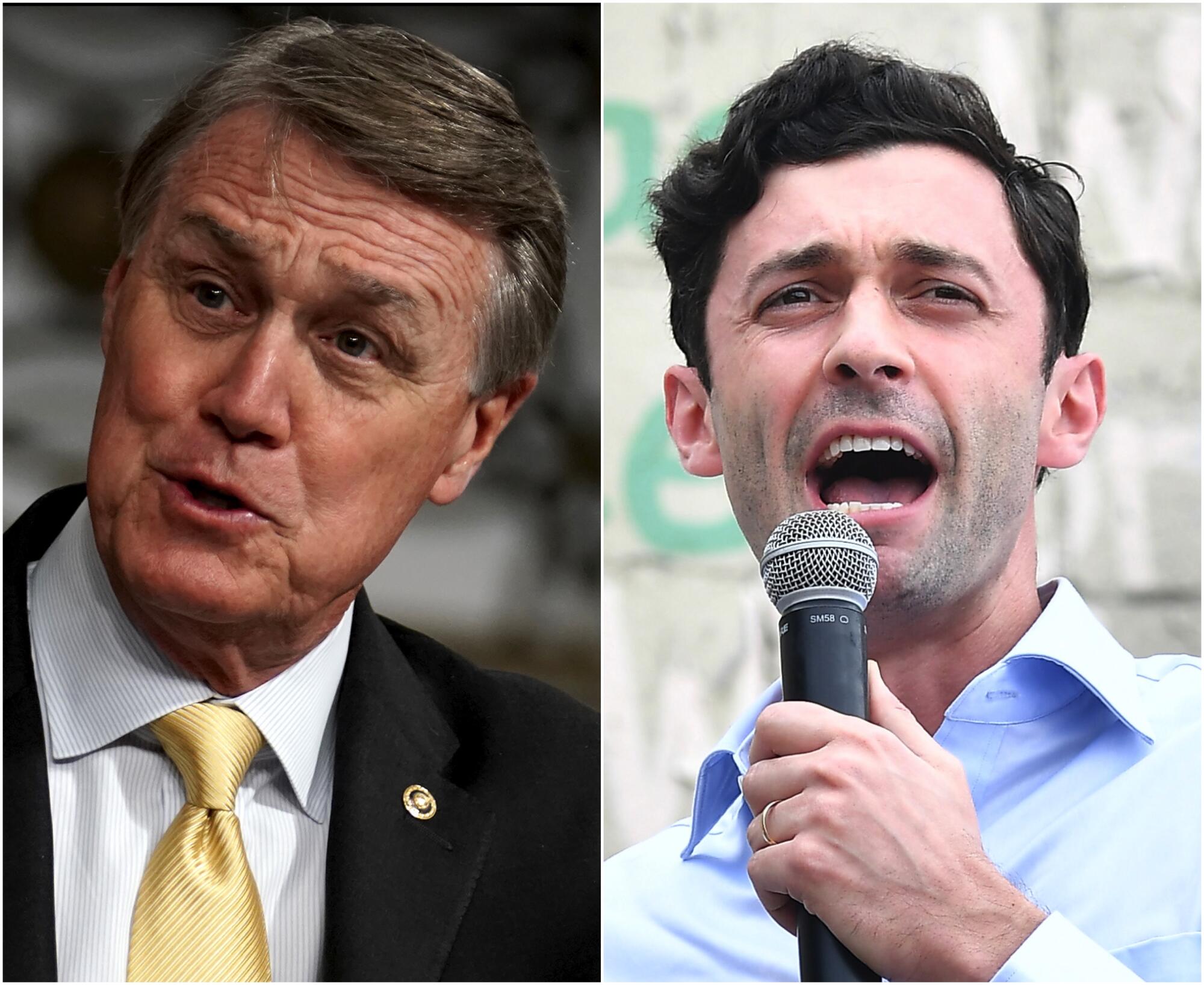 Sen. David Perdue and challenger Jon Ossoff.