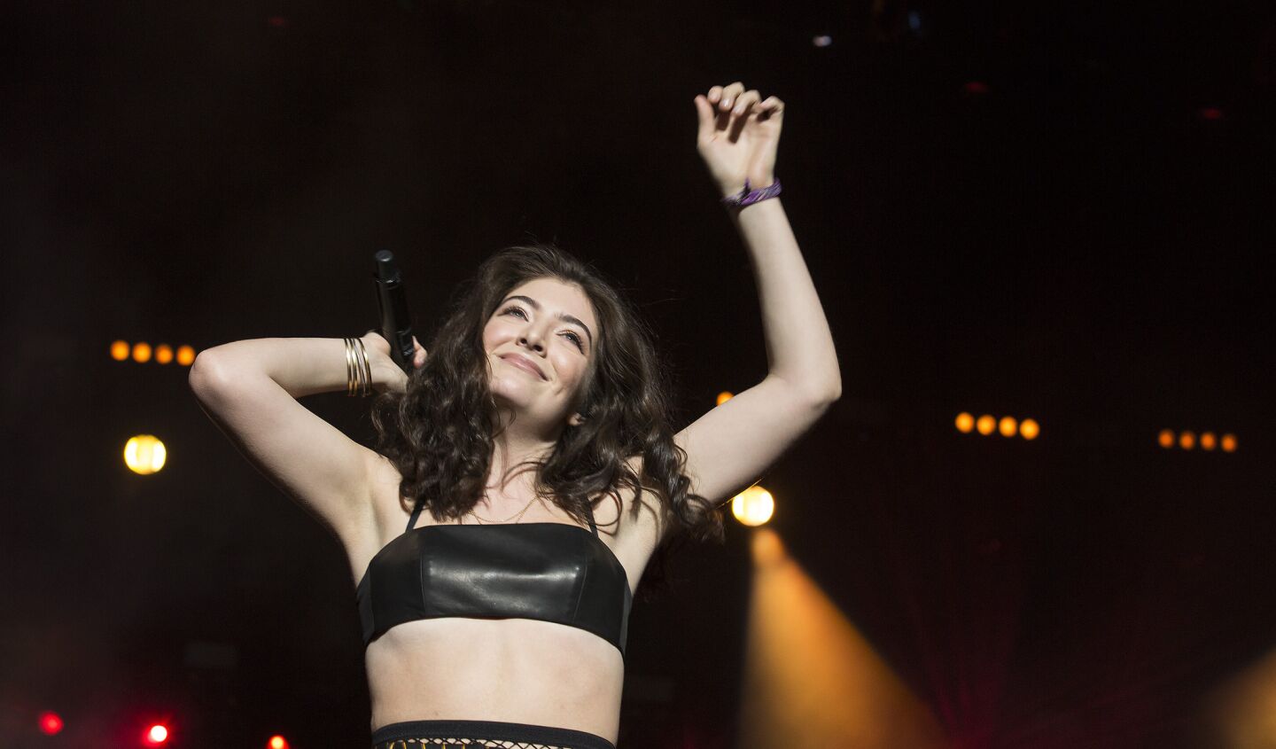 Lorde joins Disclosure on stage.