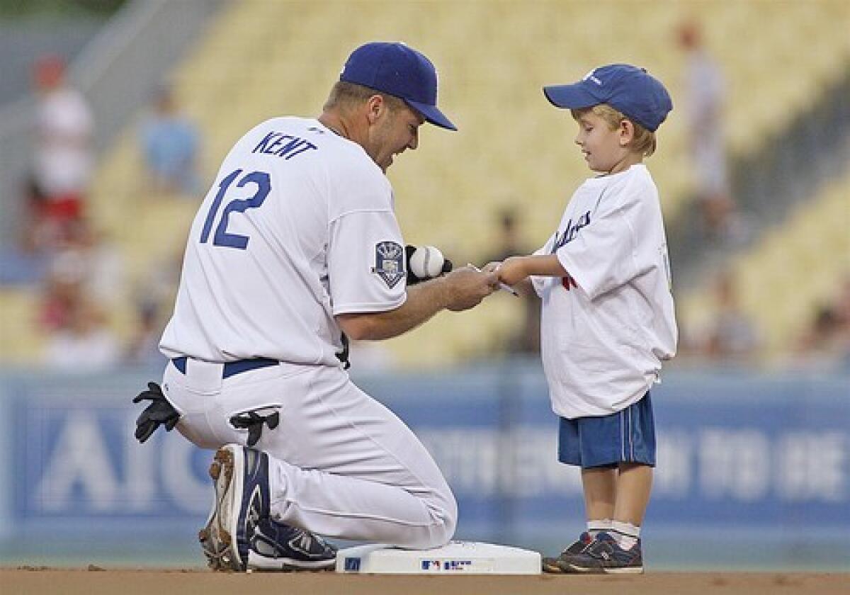 Jeff Kent tries to remove foot from his cheek - Los Angeles Times