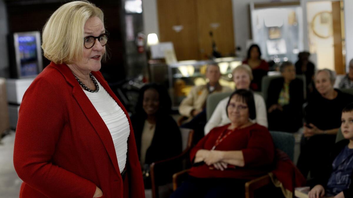 Sen. Claire McCaskill (D-Mo.) is one of the 10 so-called red-state Democrats: senators who are defending their seats this year in states Donald Trump won in 2016.