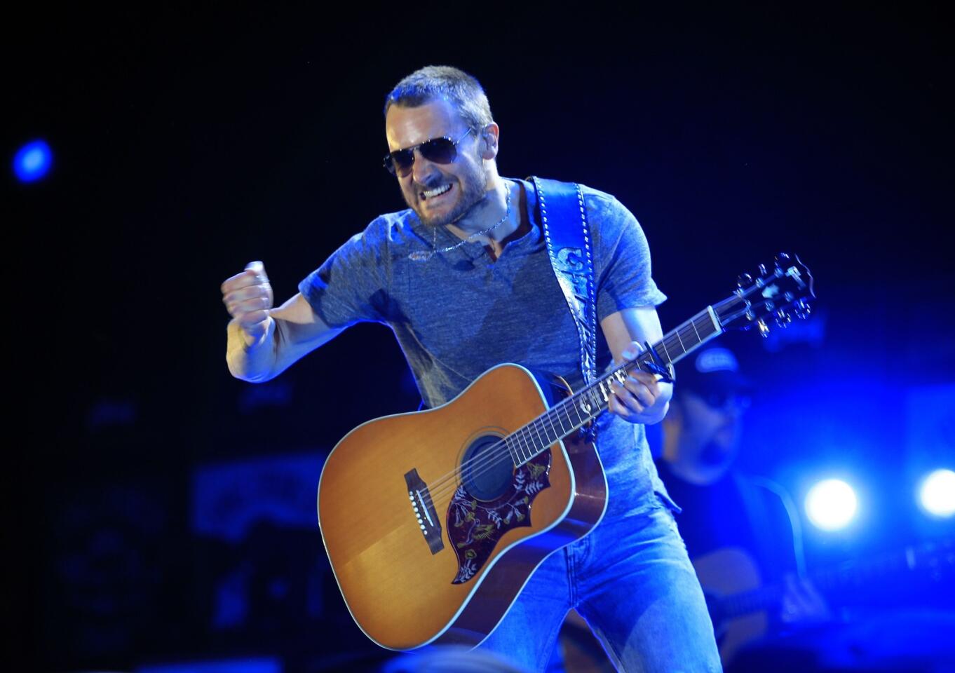 Friday's headliner, Eric Church, performs on the Mane Stage.