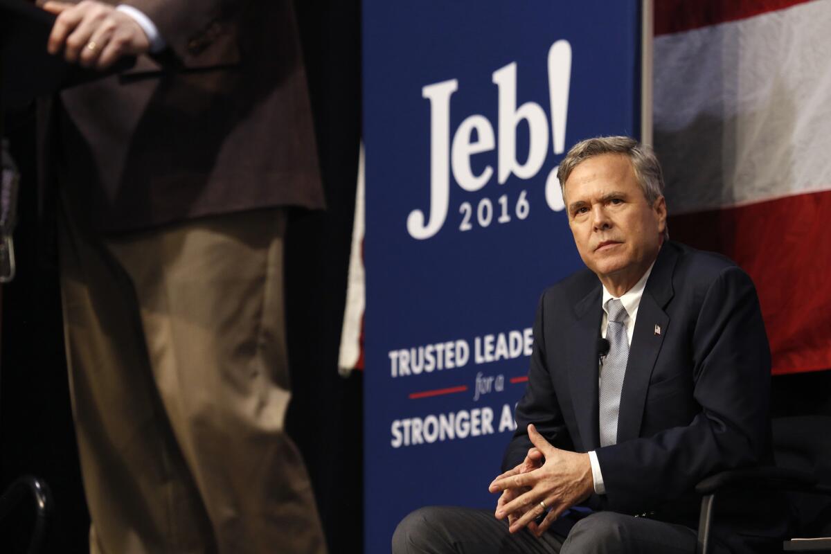 Jeb Bush at a campaign event this week. He ended his run for president after the South Carolina primary.