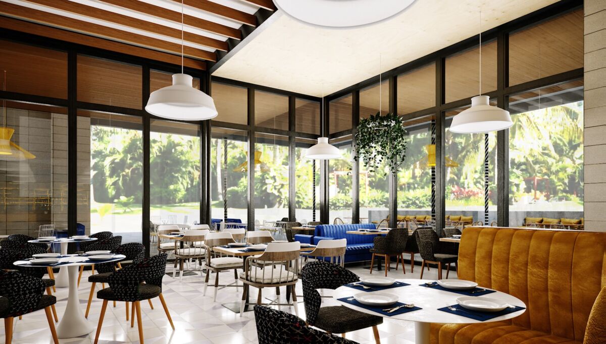 An artist's rendering of the interior of Arlo restaurant 