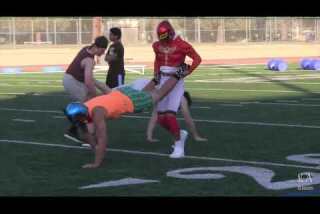 Summer fun for football players