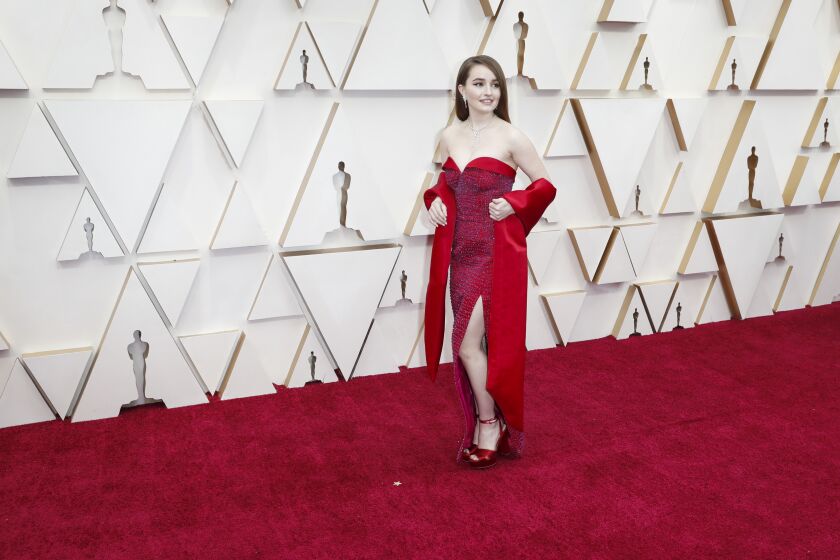 HOLLYWOOD, CA – February 9, 2020: Kaitlyn Dever arriving at the 92nd Academy Awards on Sunday, February 9, 2020 at the Dolby Theatre at Hollywood & Highland Center in Hollywood, CA. (Jay L. Clendenin / Los Angeles Times)