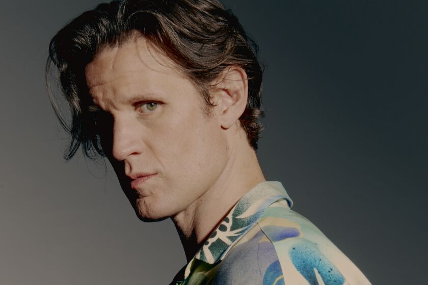 The actor Matt Smith posing for a portrait at the HBO offices at Hudson Yards in Manhattan.