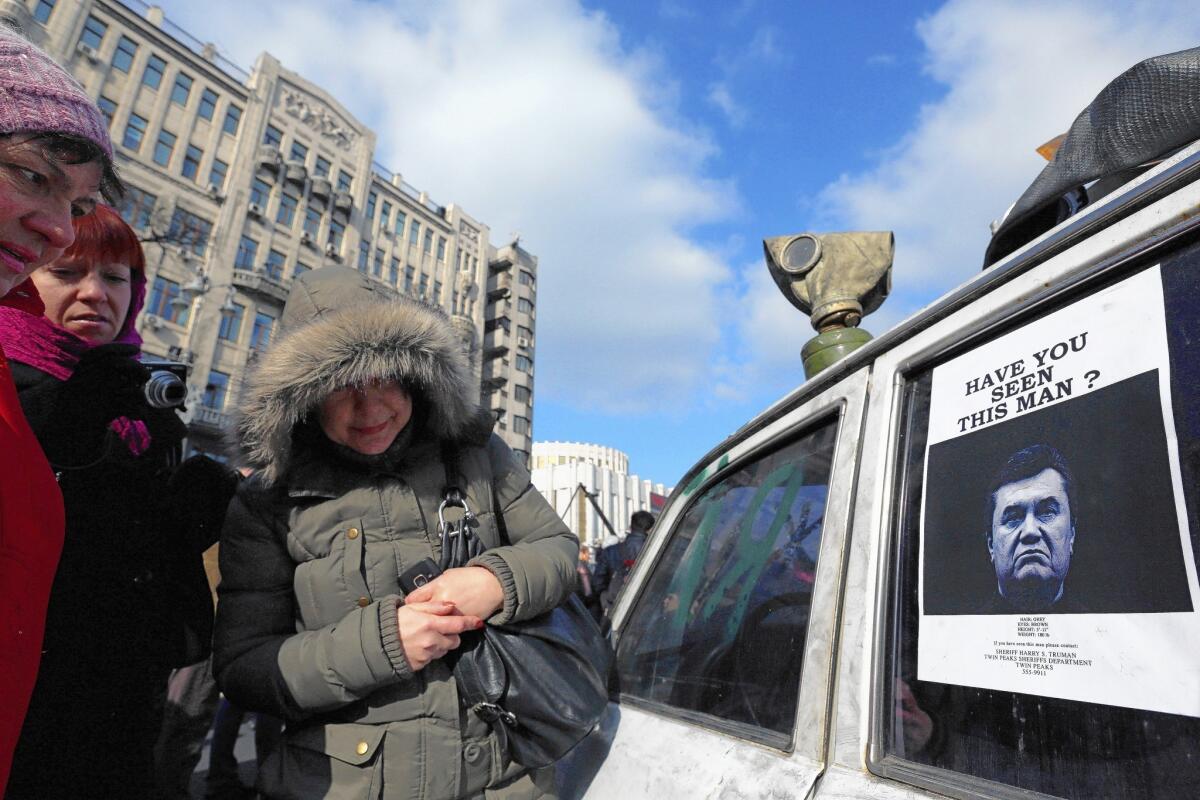 The acting government of Ukraine put President Viktor Yanukovich on a wanted list Monday.