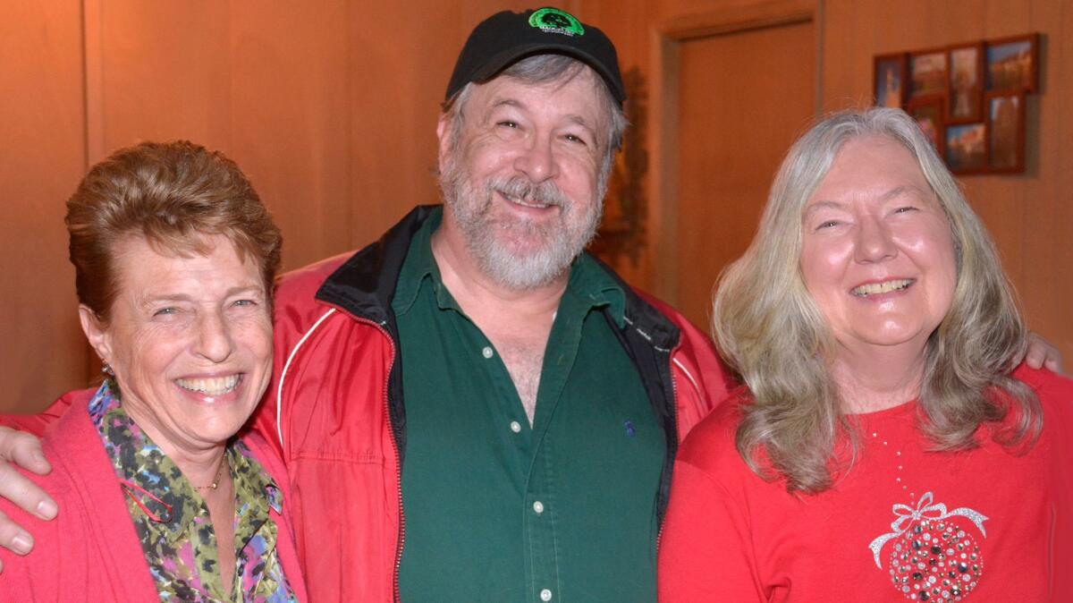 Among those representing the Disney family who gathered at the O'Connor-Thompson home were Jennifer Castrup, from left, with Mike and Patty Peraza.