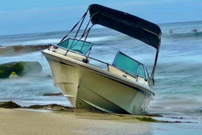 A boat that washed up in La Jolla on July 31 does not appear to be a panga boat.
