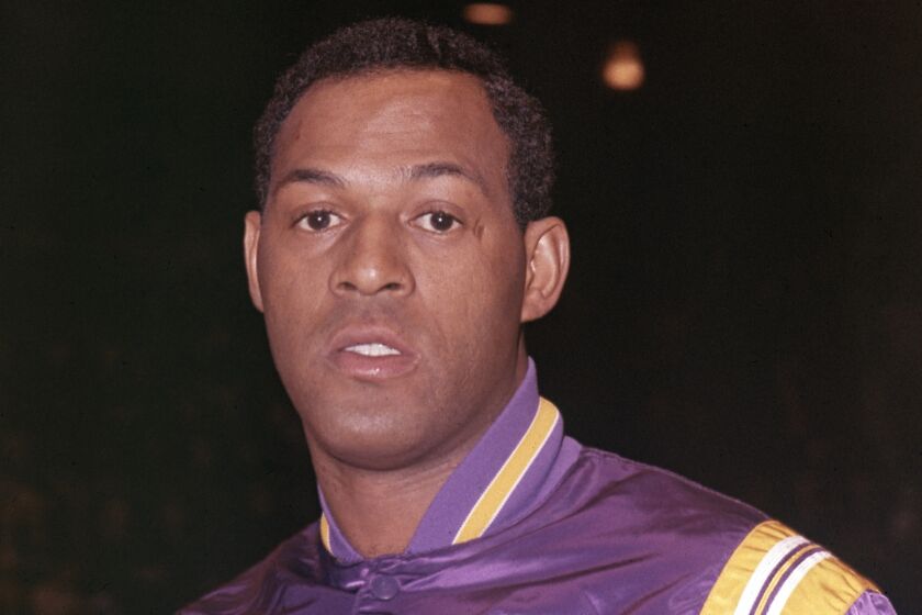 Elgin Baylor, Los Ageles Lakers Player posing January 1968 (AP Photo)