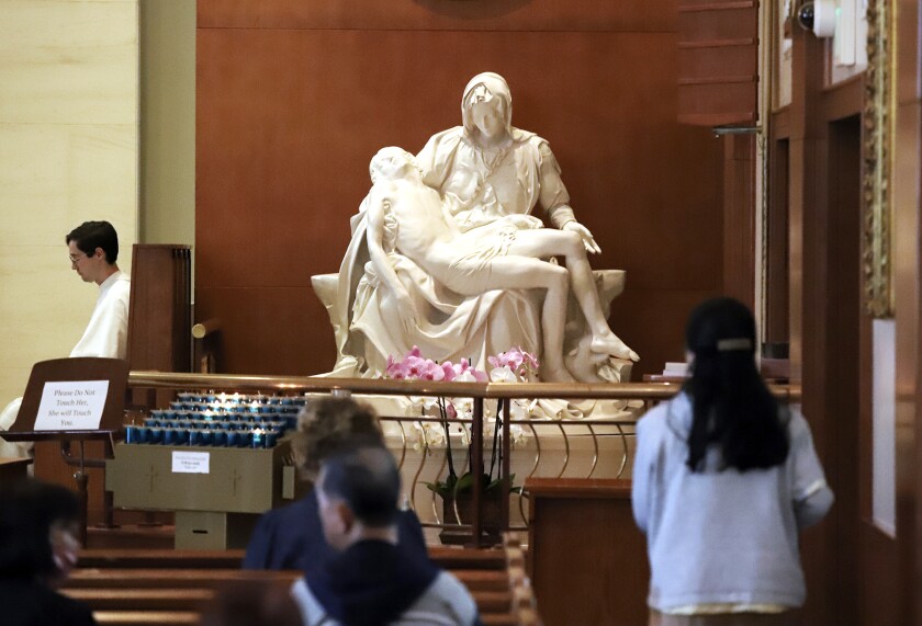 St. John the Baptist Catholic Church in Costa Mesa on Friday, August 5.