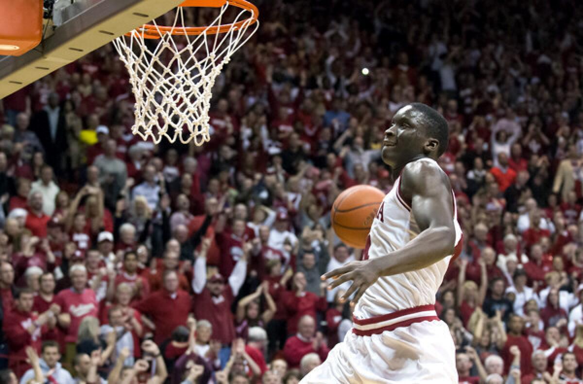 Indiana's Victor Oladipo goes up for a slam dunk during an 81-73 victory over Michigan earlier this season.