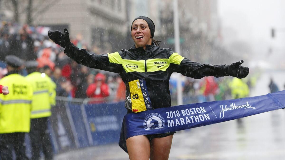 Desiree Linden is the first American woman to win the Boston Marathon since 1985.