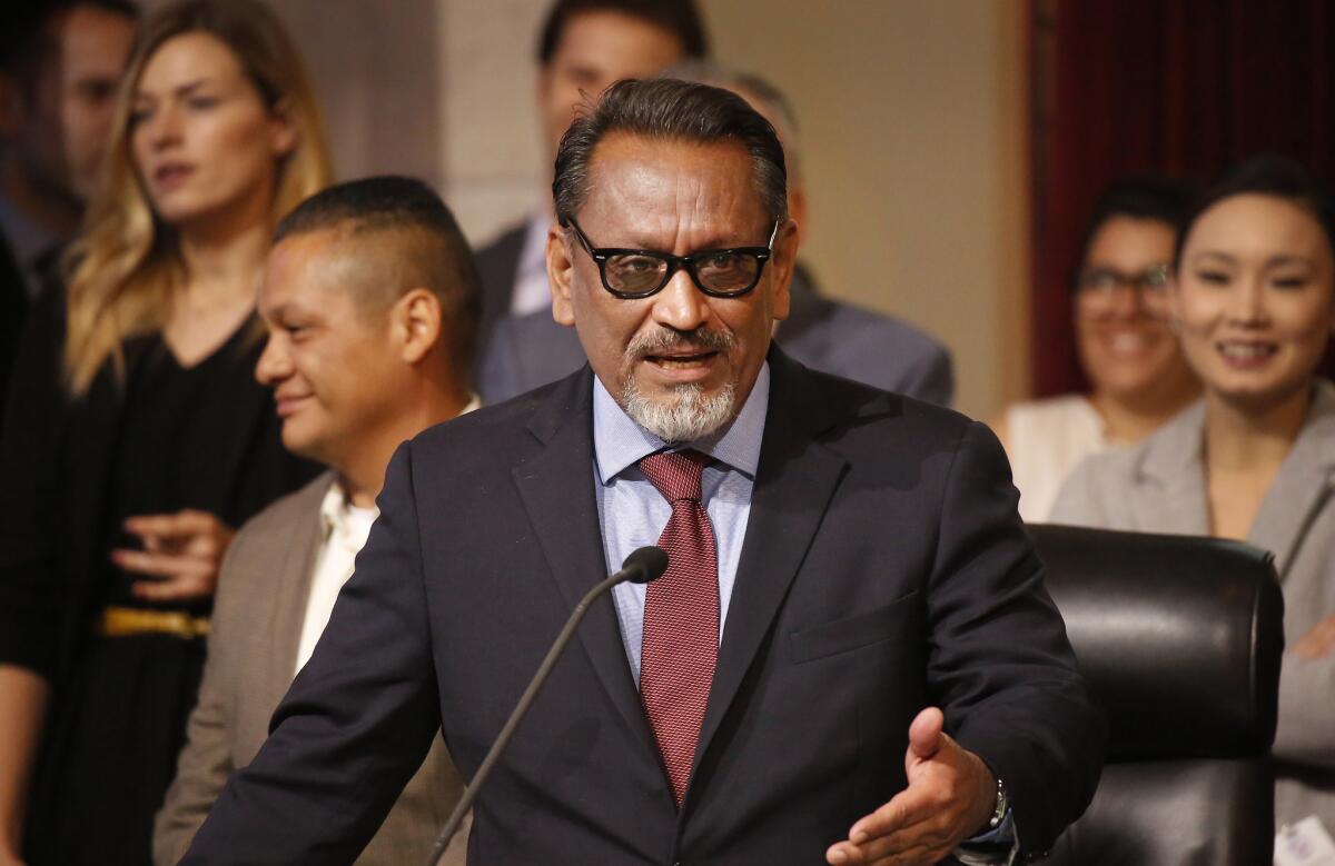 Los Angeles City Councilman Gil Cedillo backed the College Station project, stripping out a provision from the city's planning commission that would have required 37 affordable units on the site. He said the developer would provide $2.5 million for other housing initiatives.