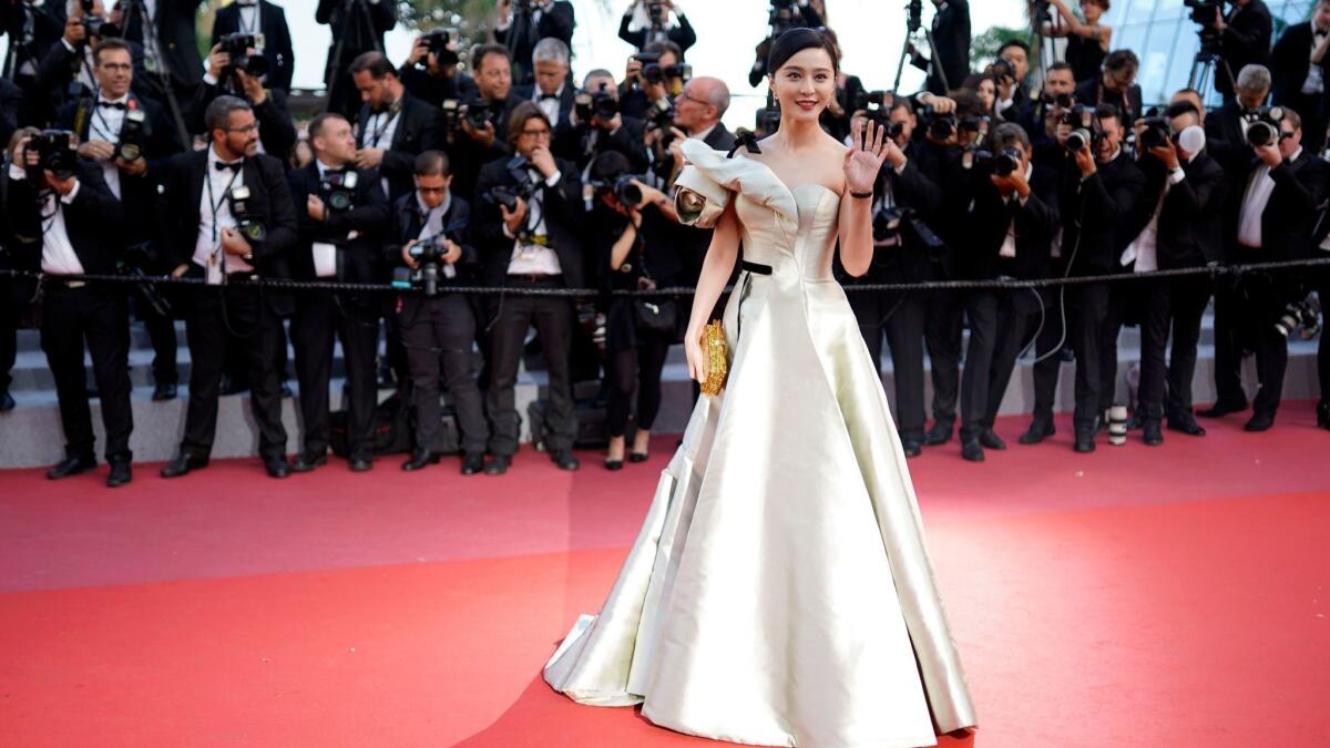 Chinese actress Fan Bingbing arrives May 11 for the screening of "Ash Is Purest White" during the Cannes Film Festival in France.
