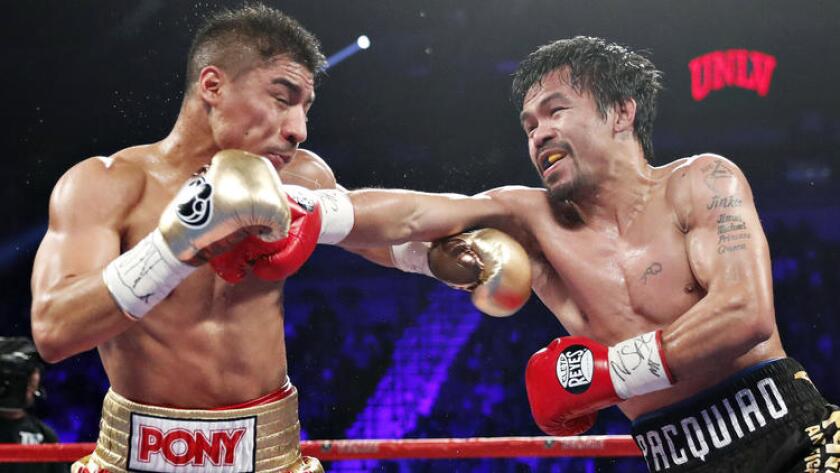 Manny Pacquiao Vs Jesse Vargas Round By Round Recap Los Angeles Times