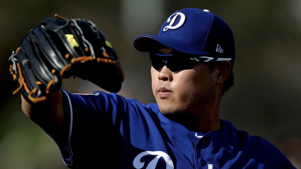 Hyun-Jin Ryu had surgery to remove damaged tissue in his left elbow last year during his setback-laden attempt to return from shoulder surgery.
