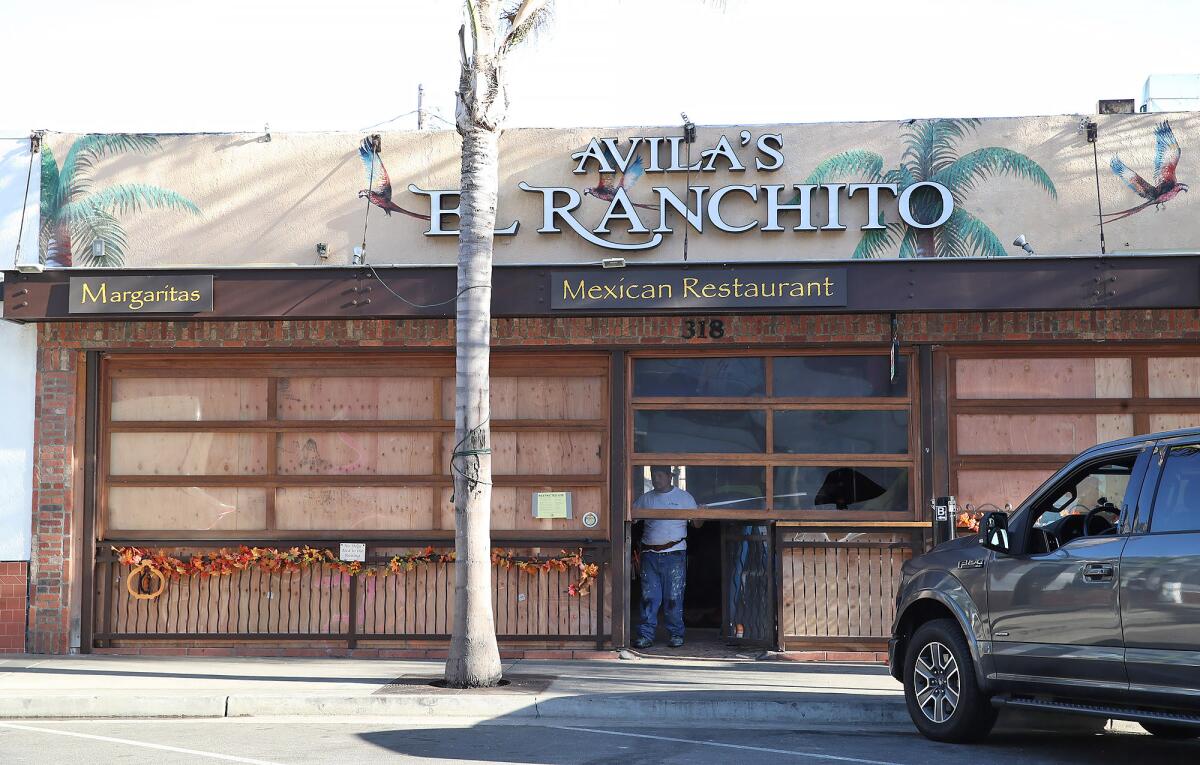 A two-alarm fire started in the kitchen of Avila's El Ranchito Wednesday morning.