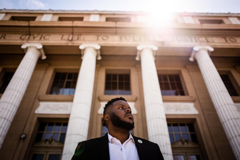 Stockton Mayor Michael Tubbs poses for a portrait at City Hall in downtown Stockton, California, April 12, 2019.