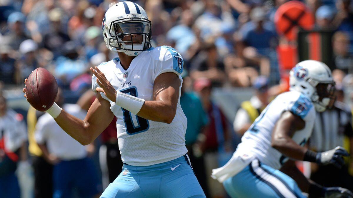 Tennessee Titans quarterback Marcus Mariota has some good receiving targets in Eric Decker, and rookies Corey Davis and Taywan Taylor.