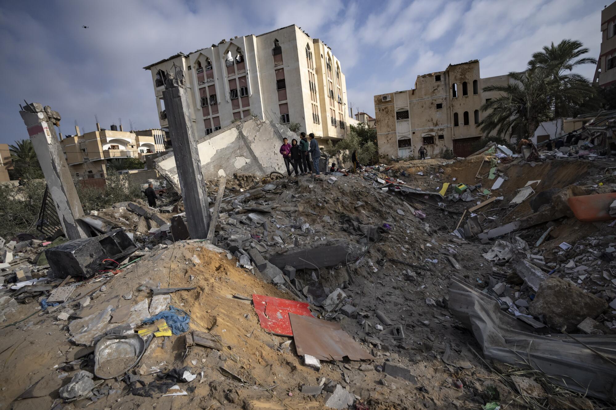 Bombed-out site in Gaza