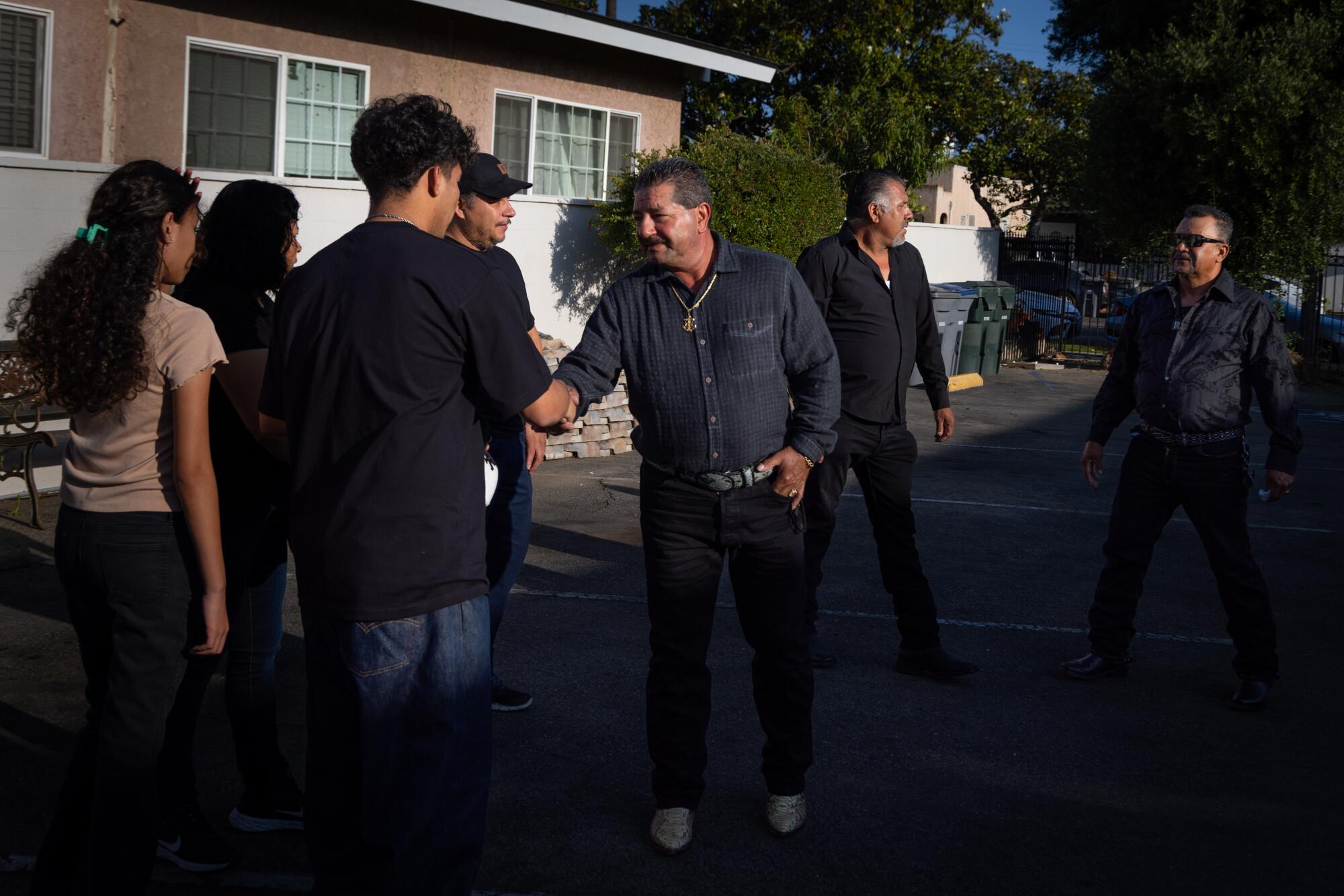 Family, friends and community members attend the public vigil and rosary of Jaime Alanis Garcia.