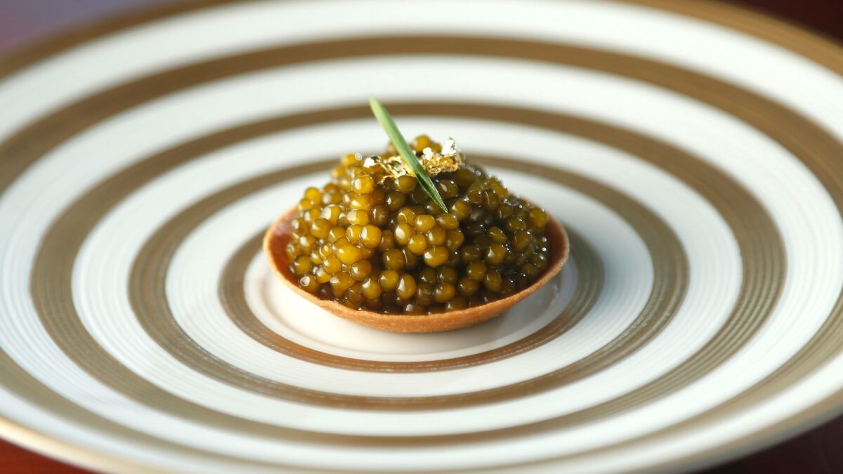Addison's Caviar Tart.