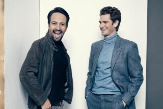 WEST HOLLYWOOD, CA, DECEMBER 12, 2021: "Hamilton" creator Lin-Manuel Miranda and Andrew Garfield found kinship with each other and their subject in the story of "Rent" creator Jonathan Larson, "Tick, Tick ... Boom!" CREDIT: Steven Simko/ For The Times