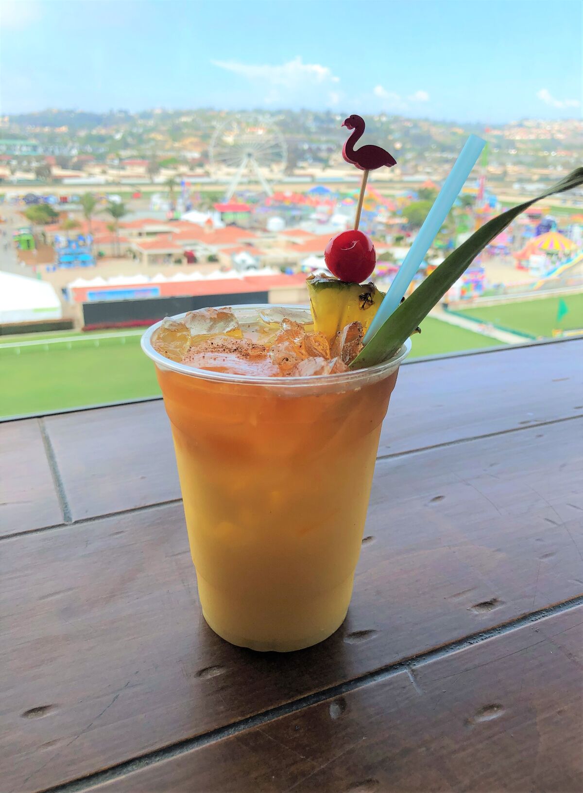 The Pineapple Express cocktail at the Destination Unknown speakeasy at the 2022 San Diego County Fair.