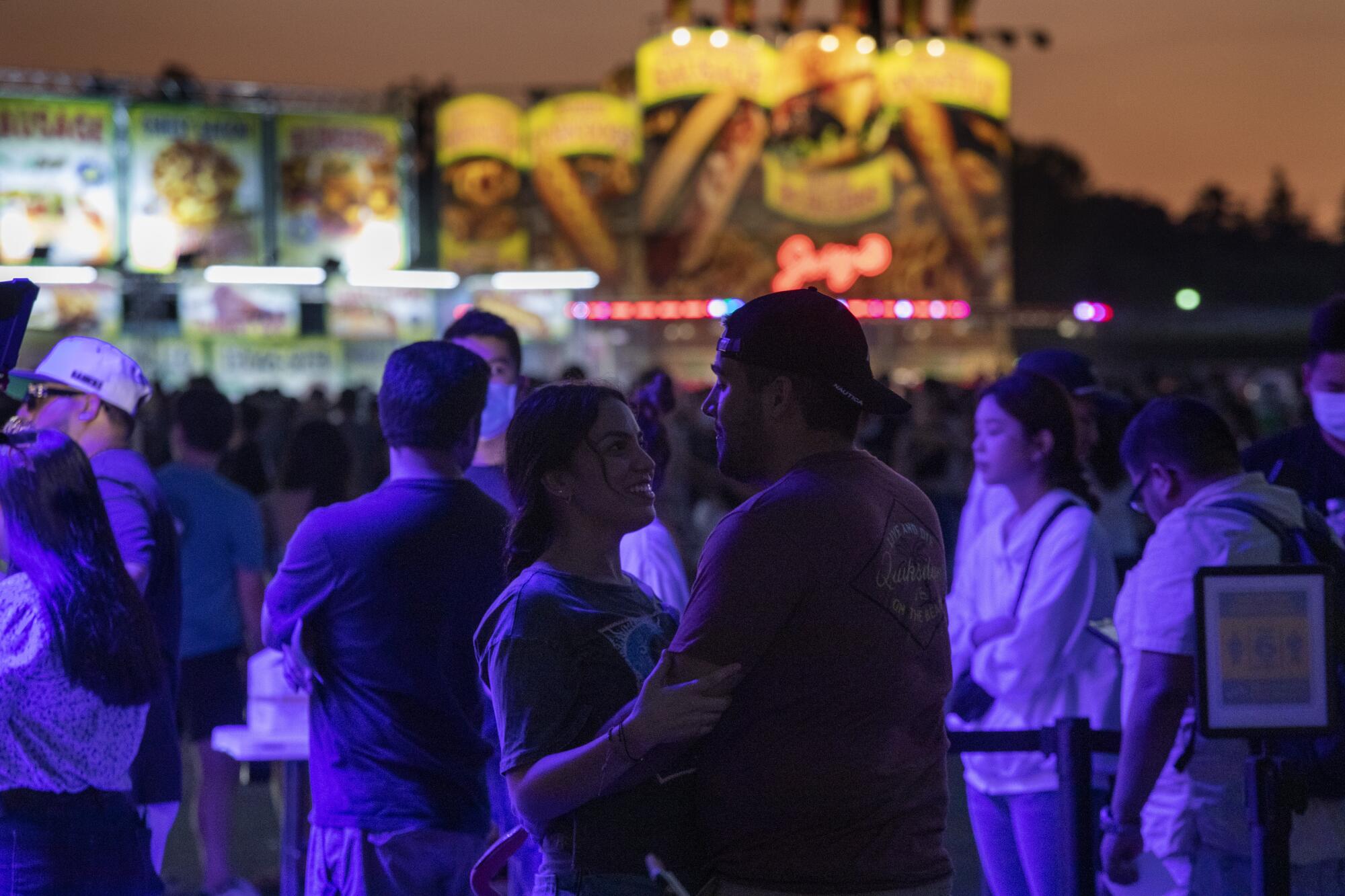 Patrons wait for food orders at the 626 Night Market.