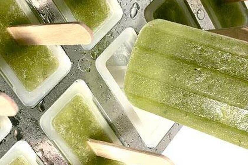 Cucumber-chile paletas are more spicy than sweet. Recipe: Cucumber-chile paleta