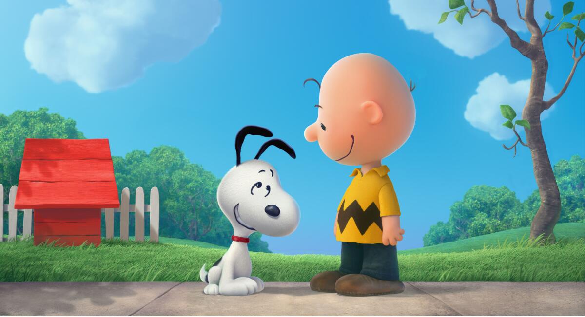 Charlie Brown and Snoopy in "The Peanuts Movie."
