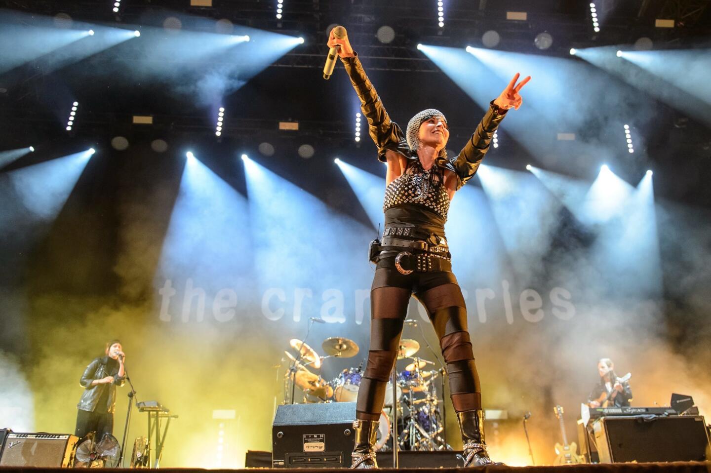 The singer Dolores O'Riordan of the Irish group the Cranberries performs onstage duringa concert in Lublin, Poland, on June 3, 2016.