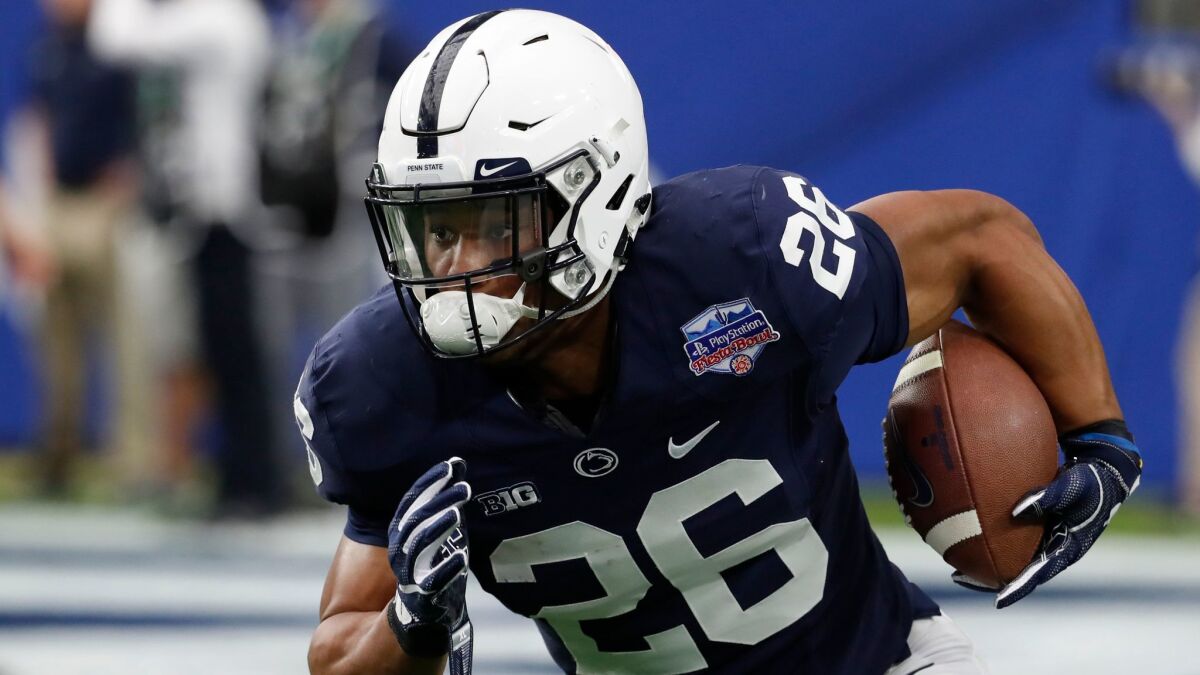 Penn State running back Saquon Barkley could end up with the Cleveland Browns at No. 1 or No. 4.