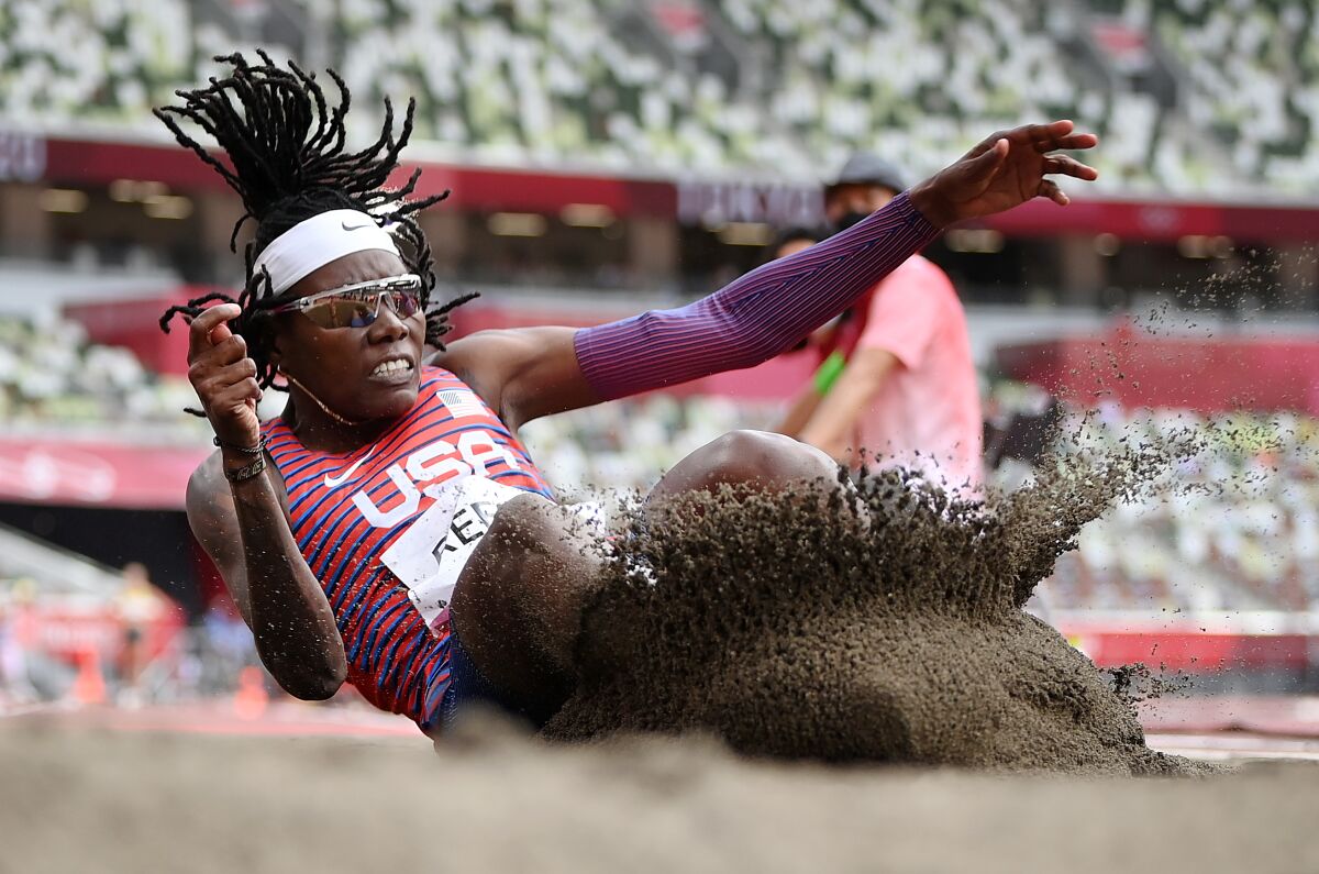 Chula Vista resident Brittney Reese won the silver medal in the Olympic women's long jump, missing gold by three centimeters.