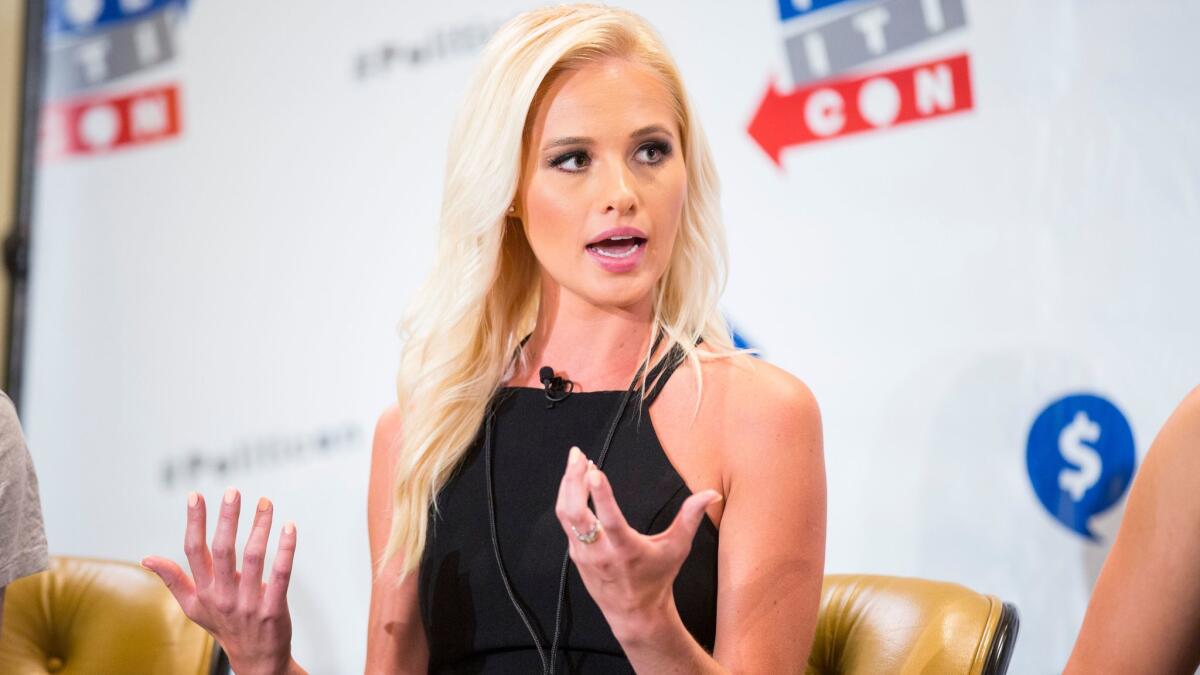Tomi Lahren at Politicon at the Pasadena Convention Center on June 25, 2016.