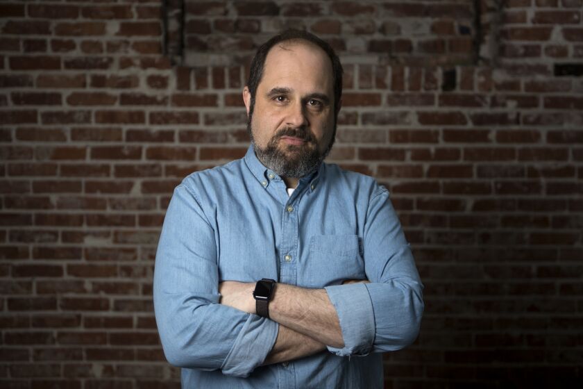 PASADENA,CA - APRIL 30, 2019: Craig Mazin, creator and writer of HBO's new mini series, Chernobyl, is photographed in his offices in Pasadena. (Katie Falkenberg / Los Angeles Times)