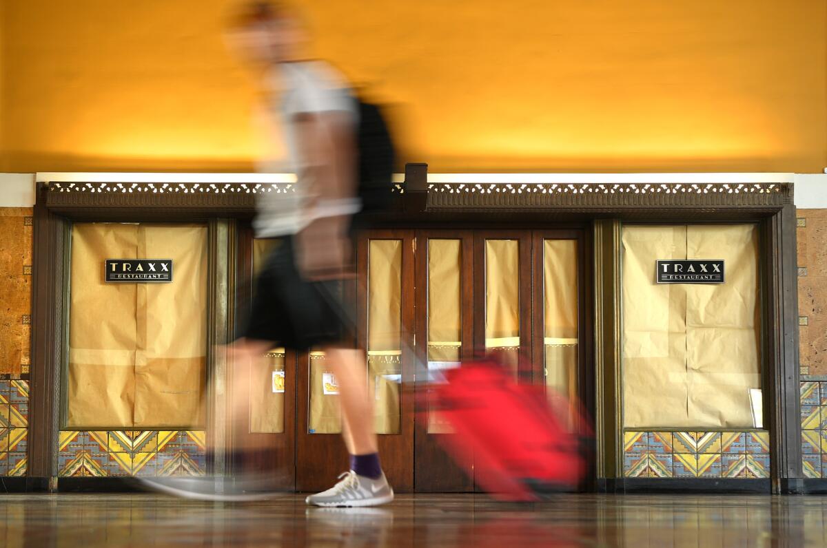 Traxx, the longtime restaurant at L.A.'s Union Station, closed its doors months before its 2020 lease was up.