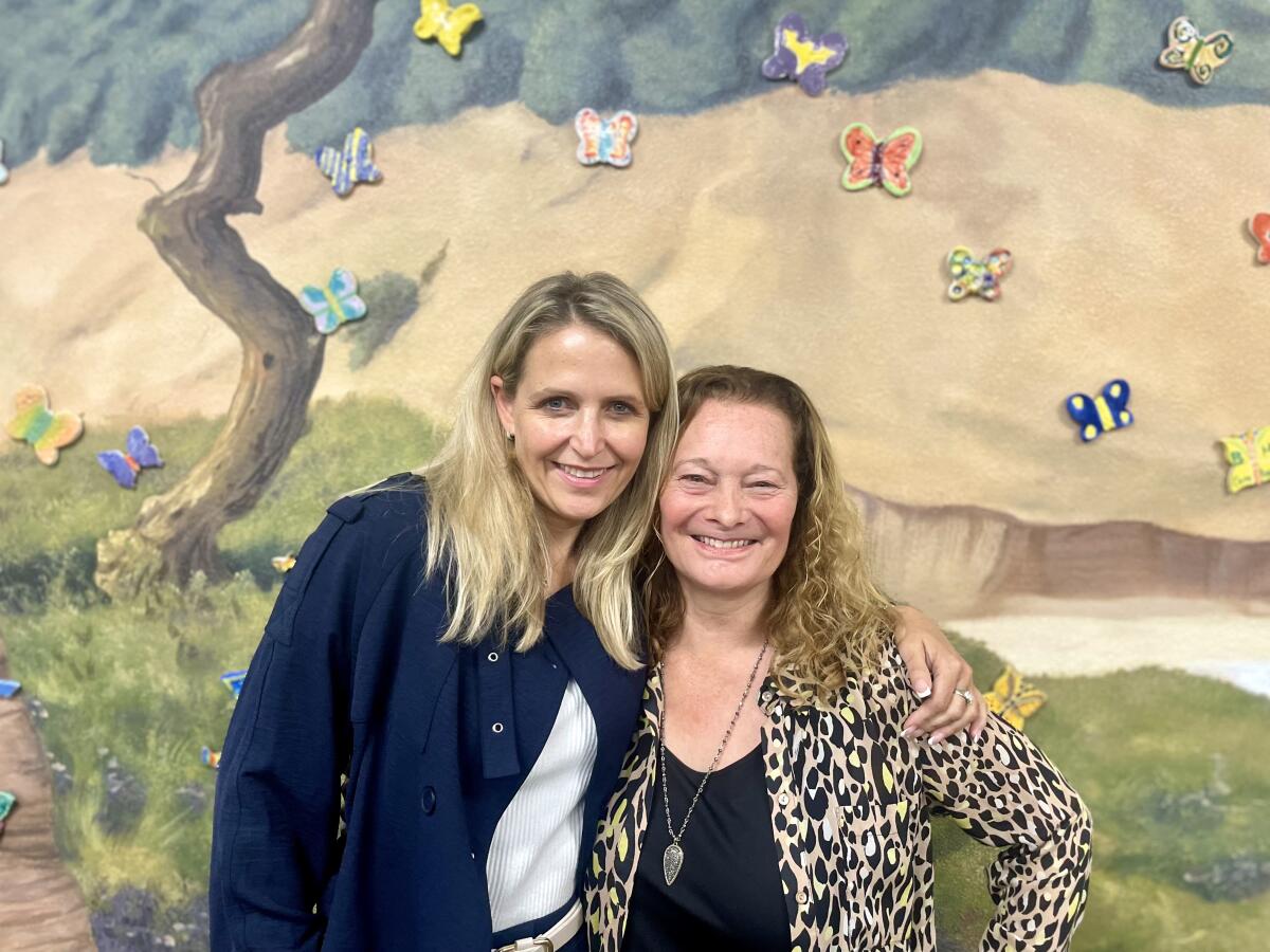Incoming Butterfly Project Executive Director Keren-Dee Hamui with outgoing Cheryl Rattner Price.