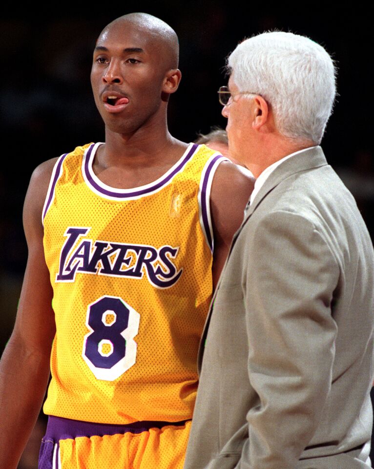 Kobe Bryant in his rookie season with coach Del Harris