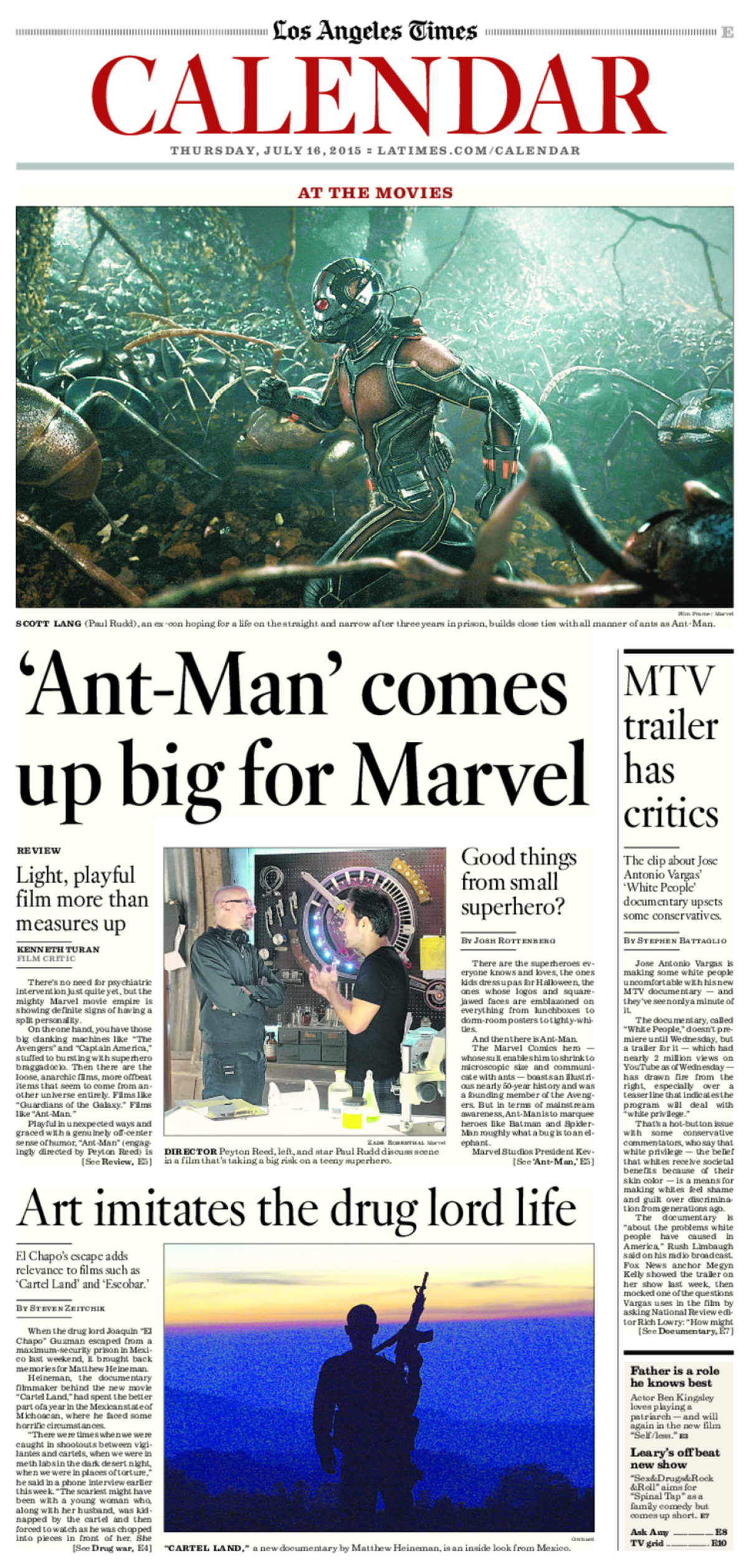 The front page