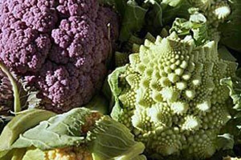 Not so long ago, cauliflower was about the most boring looking vegetable on the planet, coming in beige and only in beige. Today, cauliflower is a riot of color.
