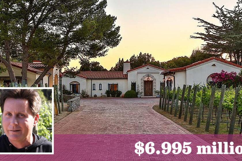 Actor-director Emilio Estevez has put his Malibu compound and vineyard back on the market for $6.995 million.